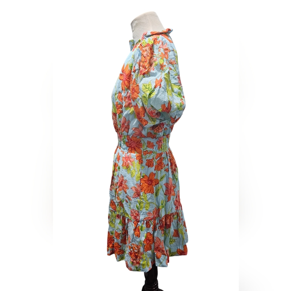 THML Puff Sleeve Flower Printed Dress - Picture 7 of 7